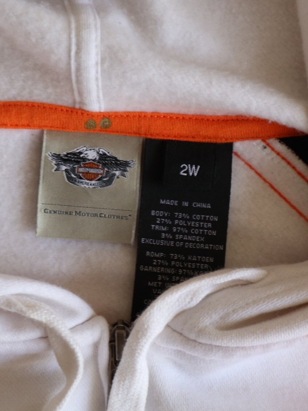 Harley Davidson Full Zip Colorblock Hoodie Women's 2X Patches Streetwear - Picture 5 of 9
